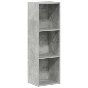 vidaXL B&uuml;cherregal/TV-Schrank Betongrau 36x30x114 cm Holzwerkstoff