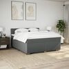 vidaXL Boxspringbett mit Matratze Dunkelgrau 180x200 cm Stoff