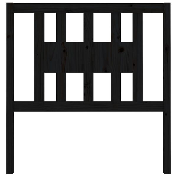 vidaXL Kopfteil Schwarz 81x4x100 cm Massivholz Kiefer