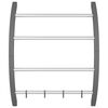 vidaXL Handtuchhalter mit Haken Silbern 56x16x72 cm Aluminium
