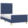 vidaXL Bettgestell ohne Matratze Blau 100x200 cm Stoff