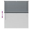 vidaXL Fensterjalousie mit Vorh&auml;ngen Dunkelgrau Aluminium