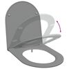 vidaXL Toilettensitz Grau 44 x 36,4 x 3,4 cm Duroplast