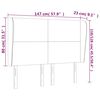 vidaXL Kopfteil mit Ohren Creme 147x23x118/128 cm Kunstleder