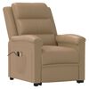 vidaXL Massagesessel mit Aufstehhilfe Cappuccino-Braun Kunstleder
