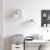 vidaXL Schweberegale 2 Stk. Wei&szlig; 40x23x3,8 cm MDF