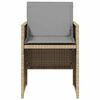 vidaXL Gartenst&uuml;hle mit Kissen 4 Stk. Beigemischung Poly Rattan
