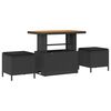 vidaXL Garten-Sofa-Set mit Kissen 12 pcs Schwarz Poly Rattan