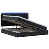 vidaXL LED-Speicherbett mit Matratze Schwarz 200 x 200 cm Samt