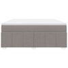 vidaXL Boxspringbett mit Matratze Taupe 180x200 cm Stoff