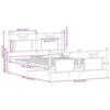vidaXL Bettgestell ohne Matratze Braun Eiche 140x200 cm Holzwerkstoff