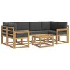 vidaXL Outdoor-Sofagarnitur 7 stk. Wei&szlig; und Anthrazit