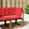 vidaXL Sofakissen f&uuml;r drau&szlig;en 3 pcs Rot Polyester
