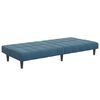 vidaXL Schlafsofa 2-Sitzer mit Fu&szlig;hocker Blau Samt