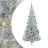 vidaXL Weihnachtsbaum mit 300 LEDs mit Ständer Silber 180 cm Haustier