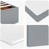 vidaXL Ottoman-Bett mit Matratze Hellgrau 120x200 cm Stoff