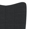vidaXL Schaukelsessel mit Hocker Schwarz Stoff