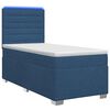 vidaXL Boxspringbett mit Matratze mit Kopfteil Blau 80 x 200 cm Stoff