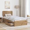vidaXL Bettrahmen mit Kopfteil Artisan-Eiche 90 x 200 cm Holzwerkstoff