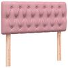 vidaXL Boxspringbett mit Matratze Rosa 90x210 cm Samt