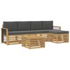 vidaXL Outdoor-Sofagarnitur 6 stk. Wei&szlig; und Anthrazit Polyester