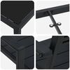vidaXL Garten Essgruppe 3 pcs Schwarz Pulverbeschichteter Stahl