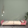 vidaXL Schlafsofa 2-Sitzer Rosa Samt