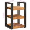 vidaXL Nachttisch 2 pcs Braun und Schwarz Massivholz Mango