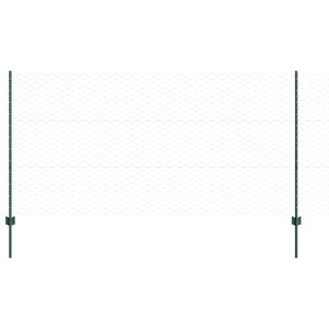 vidaXL Sechseckzaun mit Pfosten 25 x 1,2 m PVC-beschichteter Stahl