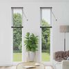 vidaXL Fensterjalousie mit Vorh&auml;ngen Schwarz Aluminium