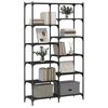 vidaXL B&uuml;cherregal Schwarz 100x32x170 cm Holzwerkstoff und Eisen