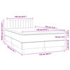 vidaXL Boxspringbett mit Matratze & LED Dunkelgrau 120x190 cm Stoff