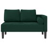 vidaXL Chaiselongue mit Kissen Dunkelgr&uuml;n Samt