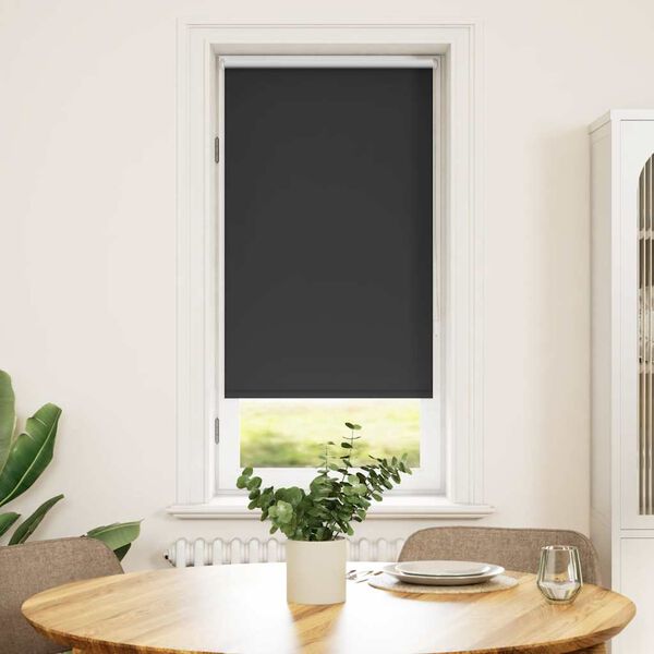 vidaXL Verdunkelungsrollo 64,4 x 120 cm, Stoffbreite 60 cm, Schwarz