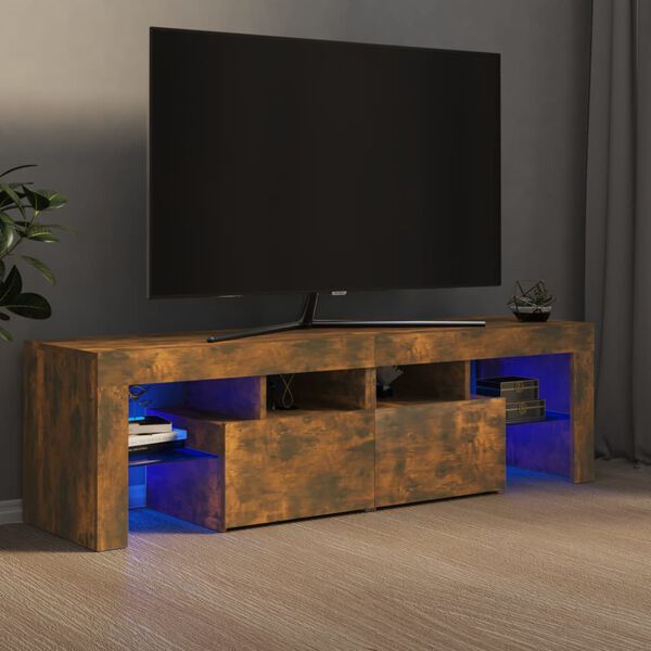 vidaXL TV-Schrank mit LED-Leuchten R&auml;uchereiche 140x36,5x40 cm