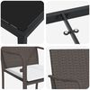 vidaXL Garten Essgruppe 5 pcs Braun Poly Rattan