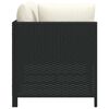 vidaXL 2-tlg. Garten-Sofagarnitur mit Auflagen Schwarz Poly Rattan