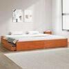 vidaXL Bettrahmen Wachsbraun 200 x 200 cm Massivholz Kiefer