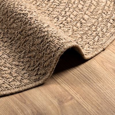 vidaXL Teppich 120 cm Jute-Optik Innen und Außen