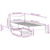 vidaXL Massivholzbett mit Schubladen Wachsbraun 90x200 cm Kiefer