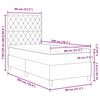 vidaXL Boxspringbett mit Matratze Schwarz 80 x 200 cm Stoff