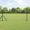 vidaXL Zaun mit Pfosten Gr&uuml;n 0,4 x 10 m Stahl und PVC