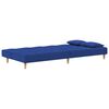 vidaXL Schlafsofa 2-Sitzer mit 2 Kissen Blau Stoff