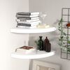 vidaXL Schwebende Eckregale 2 Stk. Wei&szlig; 35x35x3,8 cm MDF