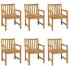 vidaXL 7-teiliges Garten-Ess-Set 160 x 80 cm Massivholz Teak