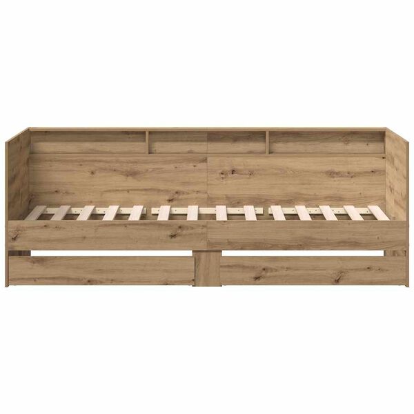 vidaXL Tagesbett mit Kopfteil Artisan-Eiche 75 x 190 cm Holzwerkstoff