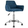 vidaXL Esszimmerst&uuml;hle 4 Stk. Drehbar Blau Samt
