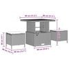 vidaXL Garten Essgruppe Schwarz Poly Rattan