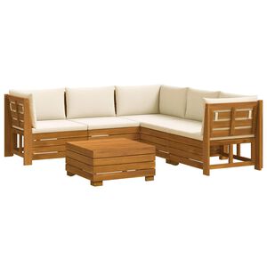 vidaXL 6 stk. Outdoor-Sofagarnitur Massivholz Akazie Braun