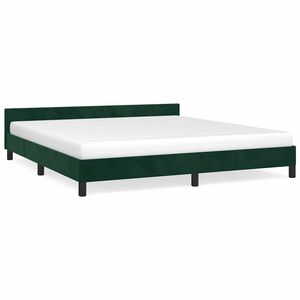vidaXL Bettgestell ohne Matratze Dunkelgr&uuml;n 160x200 cm Samt